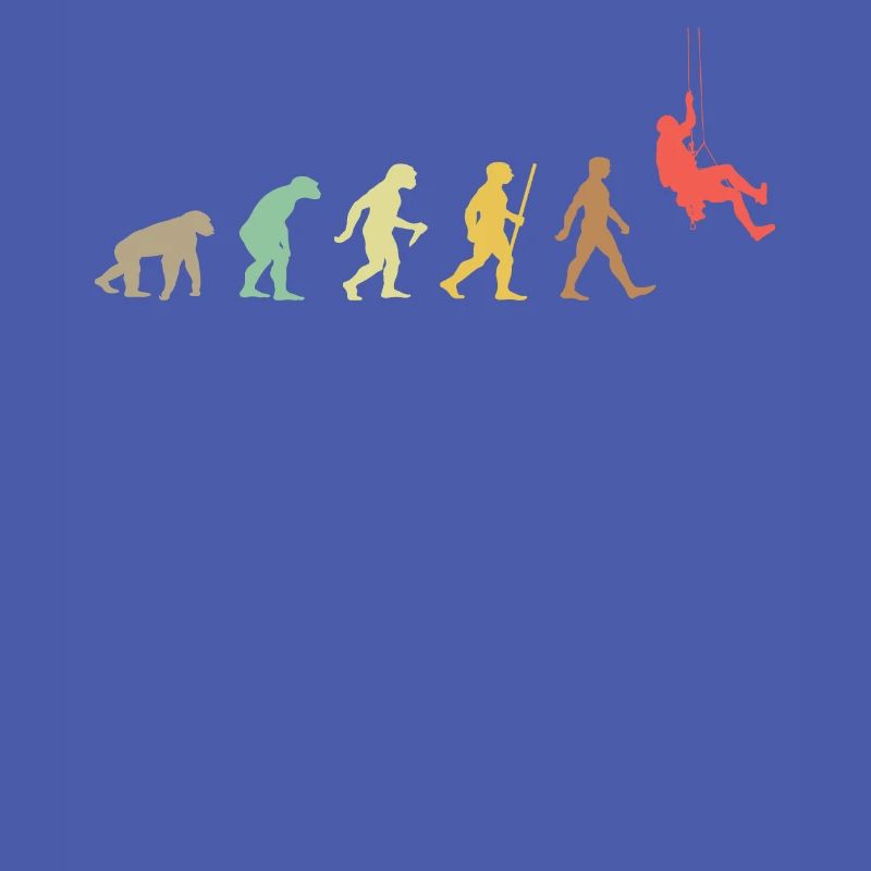 Climbing Retro Rock Climbing Evolution Climber