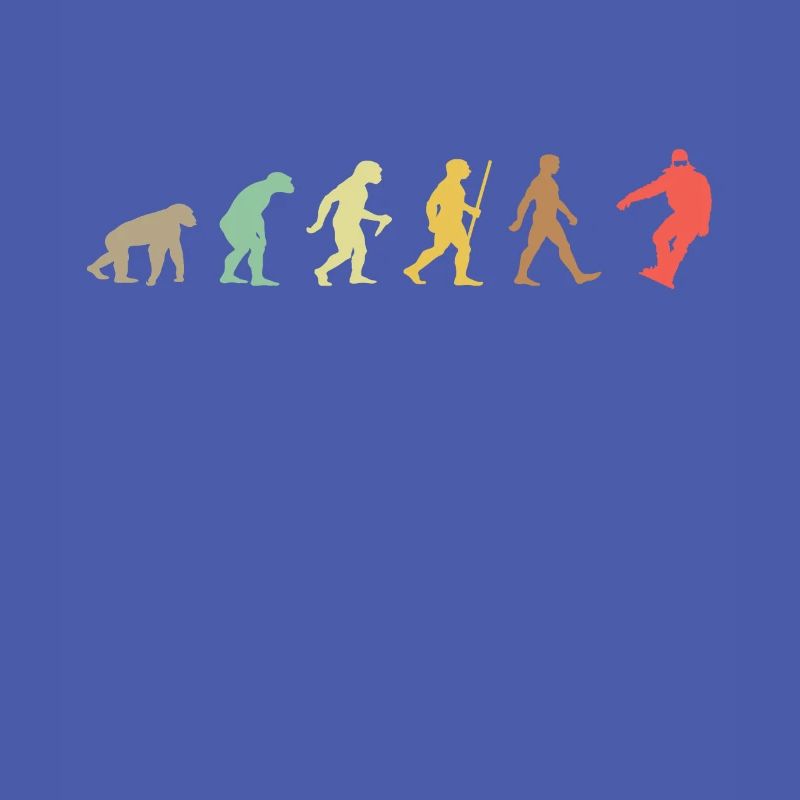 Snowboarden Retro Snowboard Evolution Snowboarder