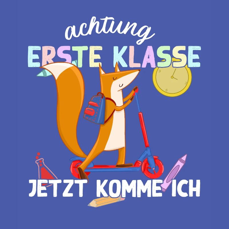 Fuchs Schulkind Einschulung Erste Klasse Design