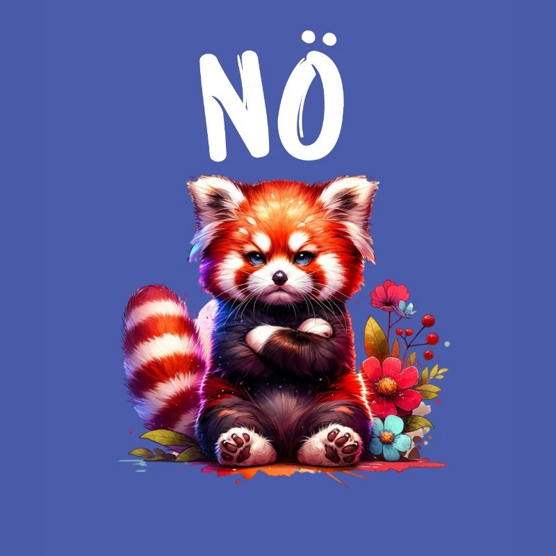 Red Panda Funny Saying Nope Fire Fox