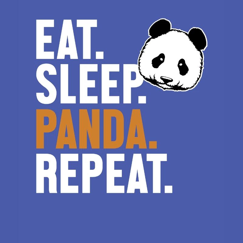 Manger Dormir Panda Répéter Panda Ours Ami Géant