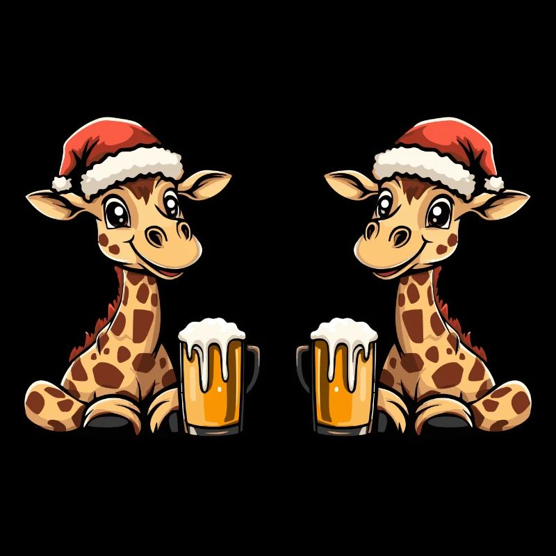 Équipe de la bière de Noël Giraffe