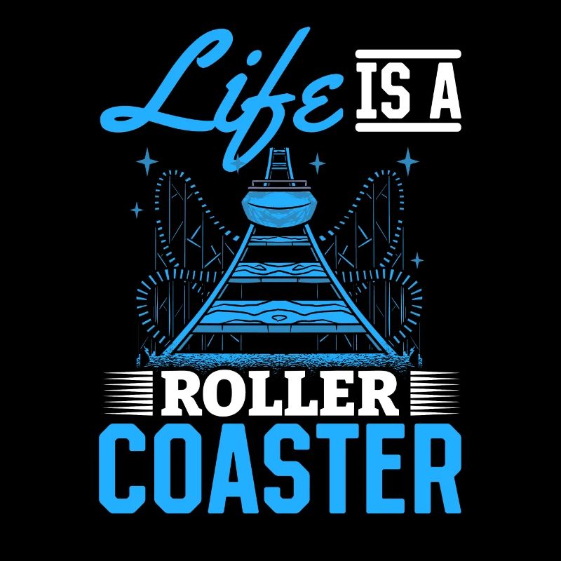 Life Is A Roller Coaster Achterbahn Park Geschenk