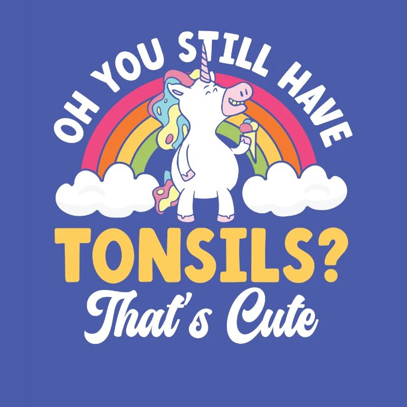 Tonsils Süßes Einhorn Eis Creme Mandelentfernung