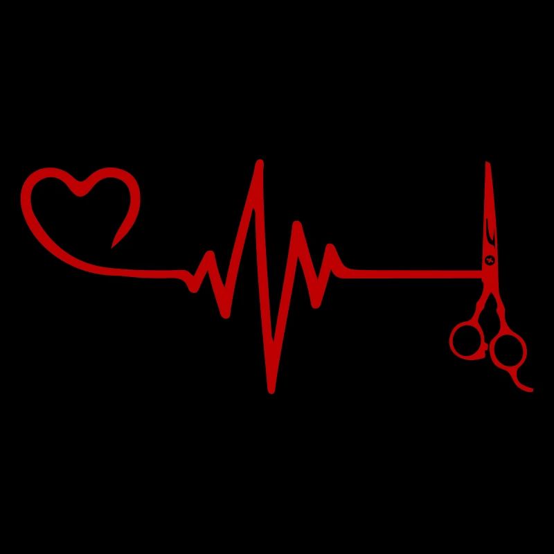 Scissors Barber Pulse Heart Love