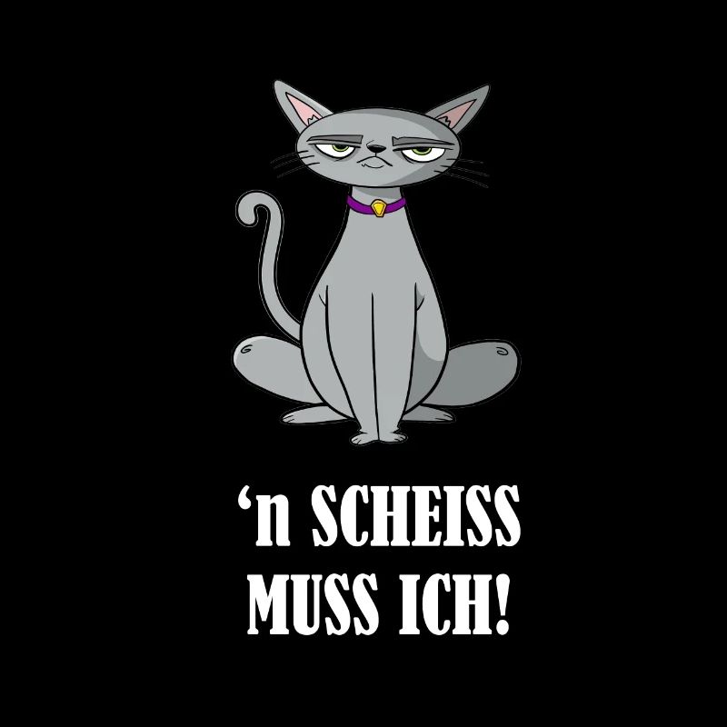 'n scheiss muss ich - grimmige Katze
