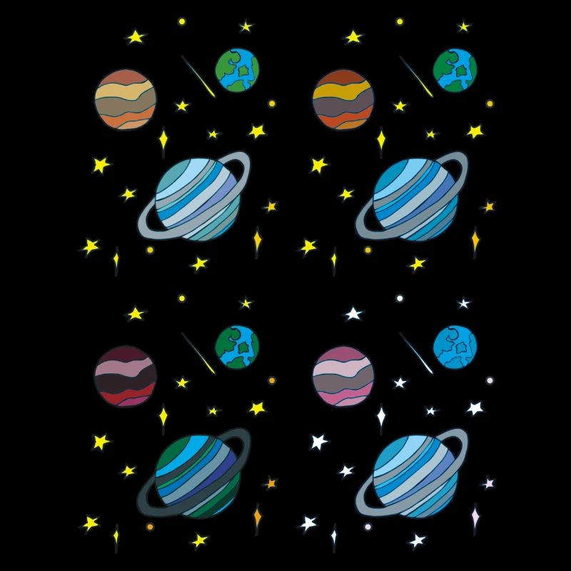 Planet pattern colorful