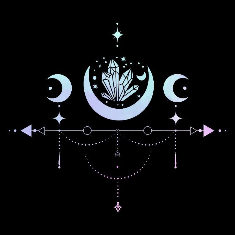 Pastel Goth Moon Witchy Crescent