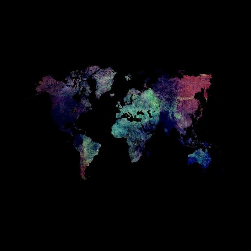 world map with oceans
