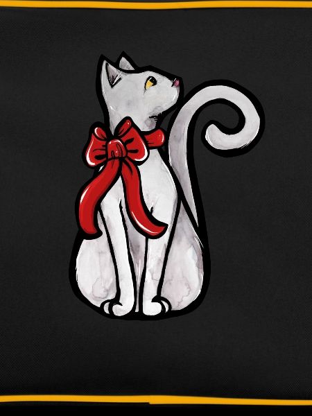 Chat de Noël blanc