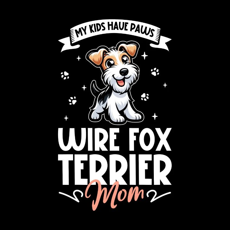 Maman fox-terrier à poil dur