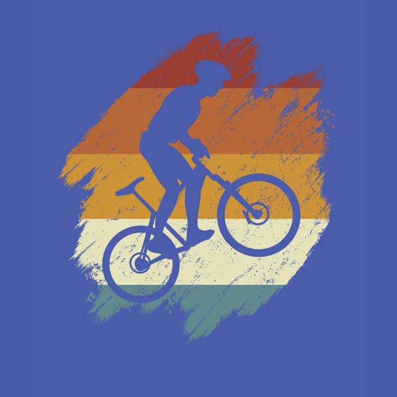 E-Bike, E-VTT, Retro coucher de soleil E-Biker