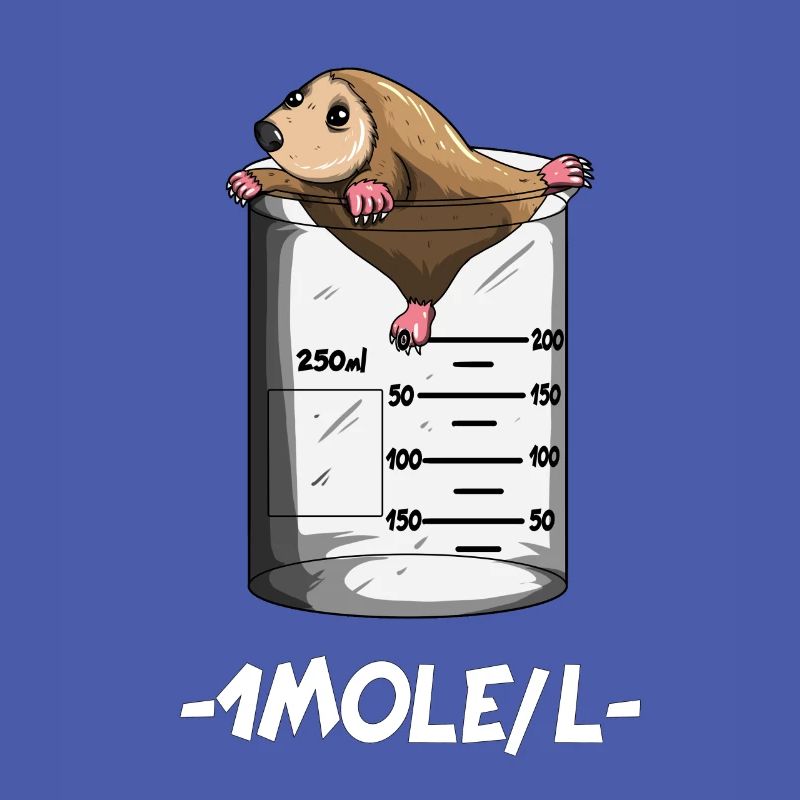 Professeur de chimie 1 Mole / L Mole Chimie Science