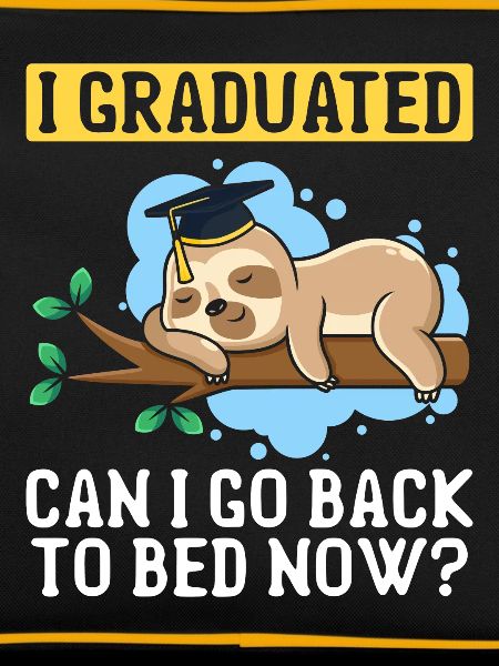 Sloth Graduation Lazy Student