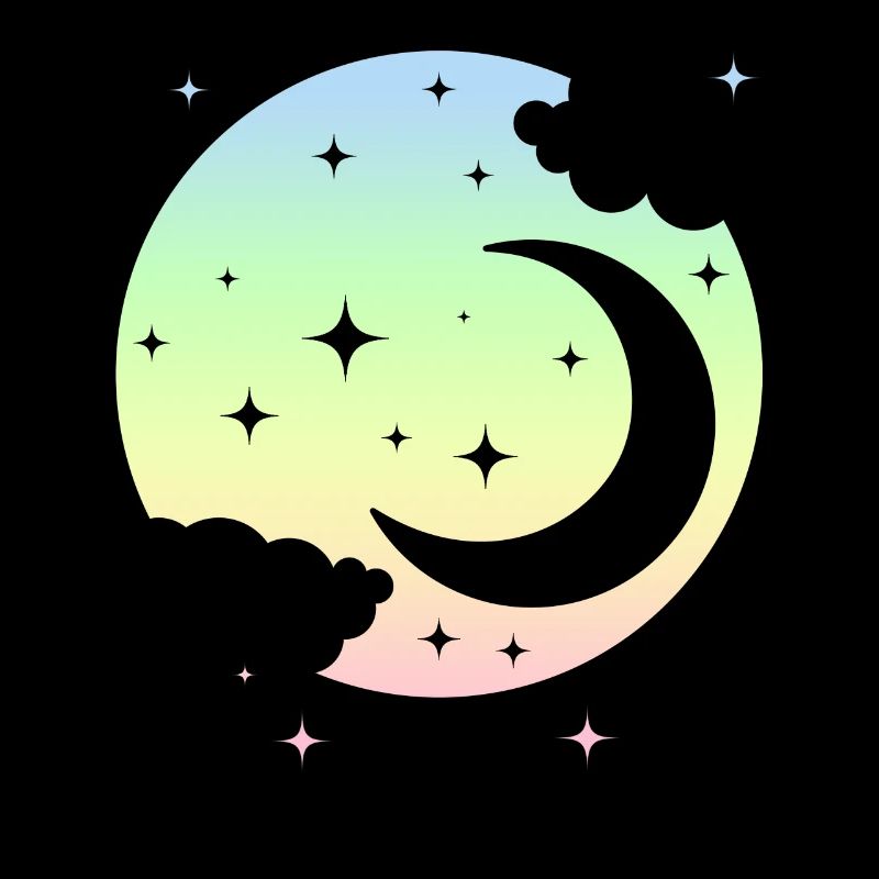 Kawaii Lune Pastel Goth Mignon