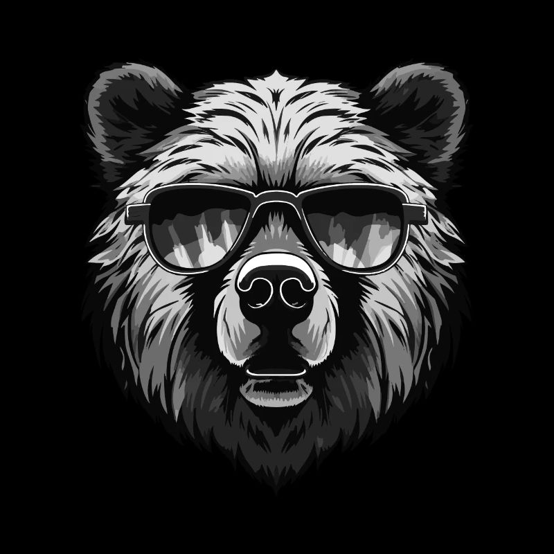 Bear Hipster Cool Party