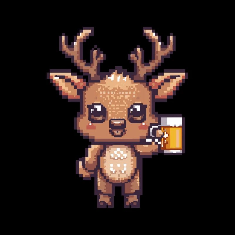 Hirsch Pixel Bier