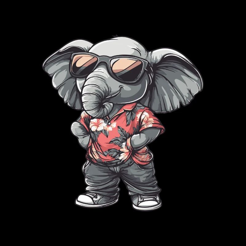 Elephant Comic Funny Summer