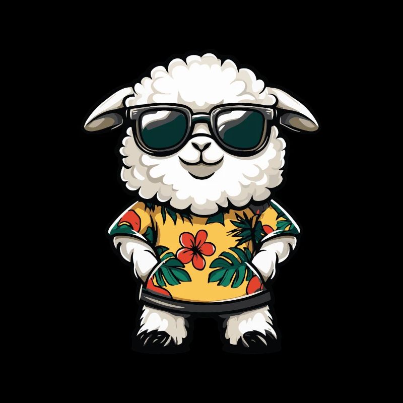 Sheep Comic Funny Summer