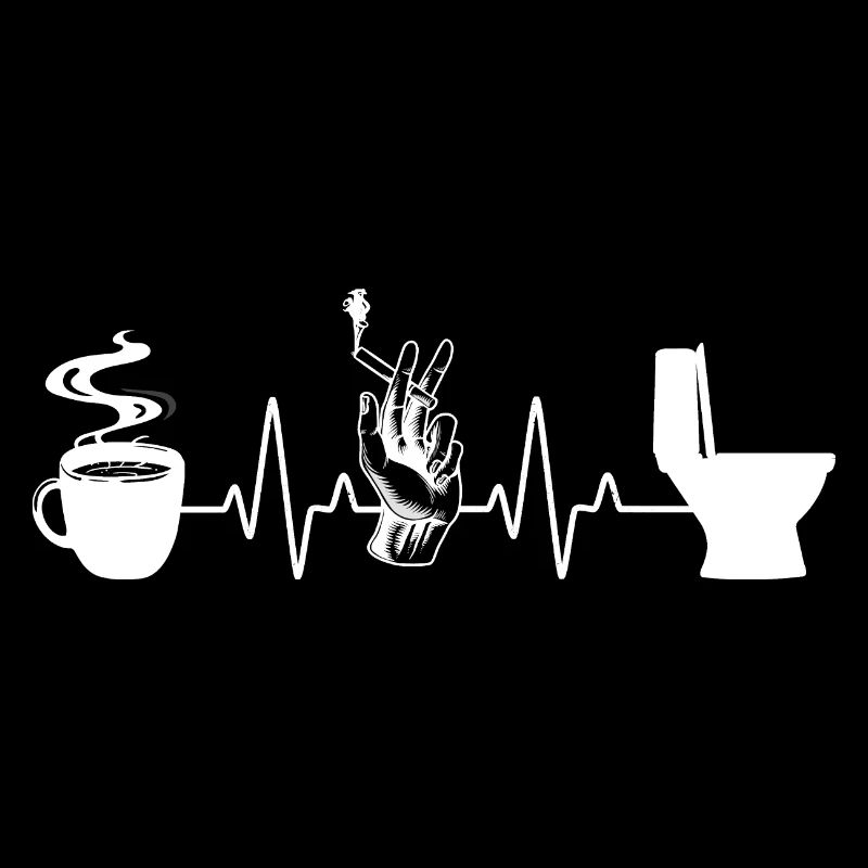 Kaffee Zigarette Toilette Humor Raucher