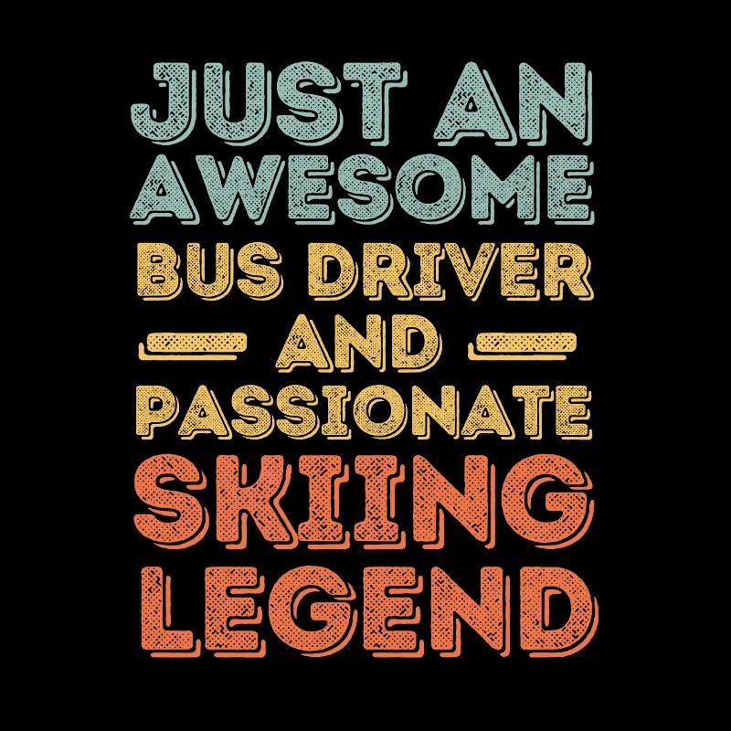 Bus driver skiing retro