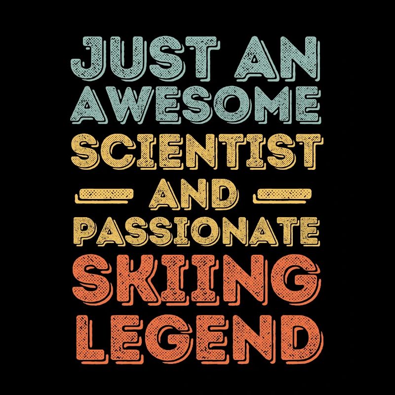 Scientists skiing retro