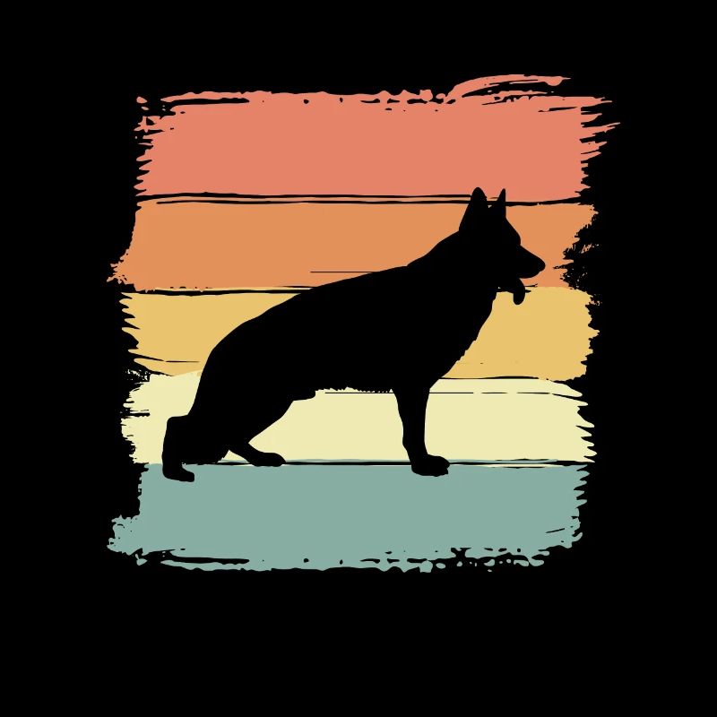 German-shepherd retro