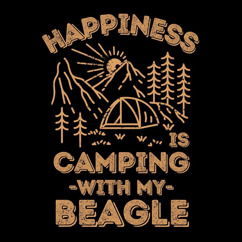 Camping with beagle