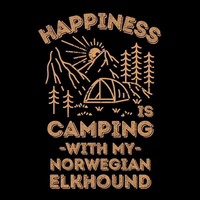 Camping avec norwegian-elkhound