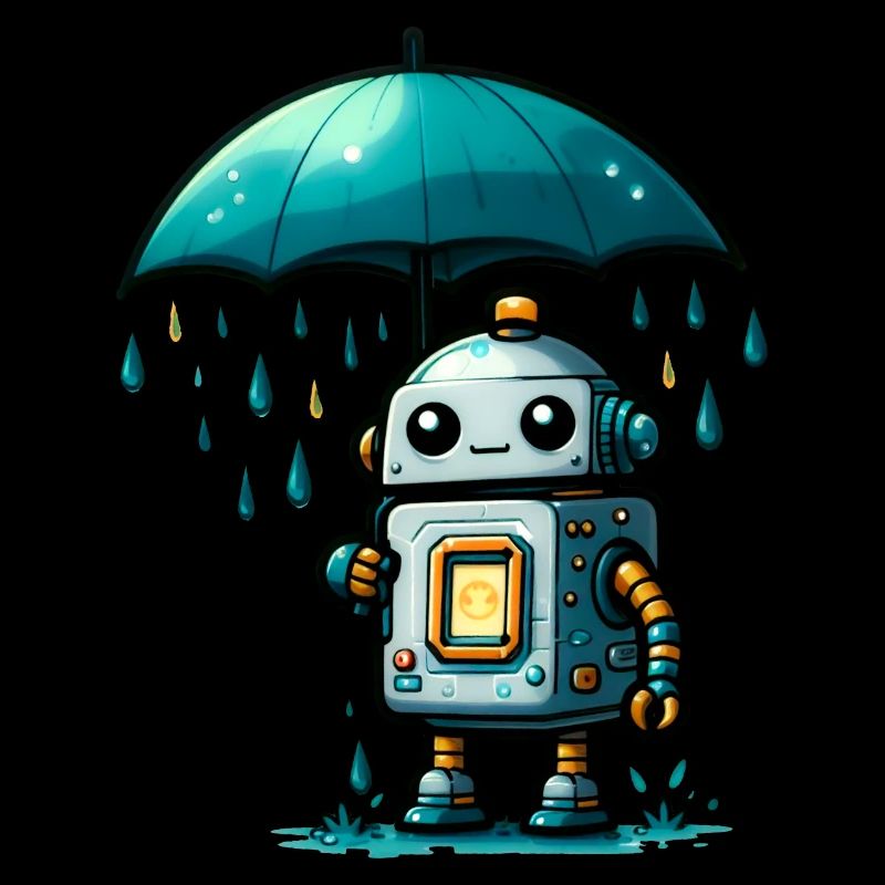 Roboter im Regen