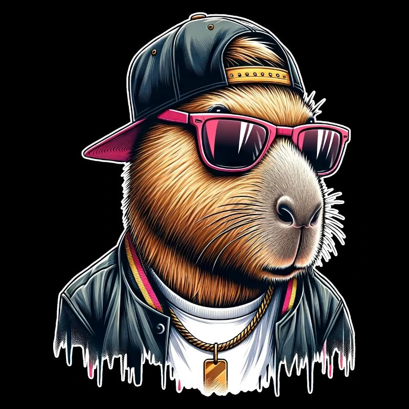 Capybara Cap Lunettes de soleil cool