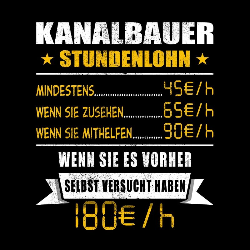 Kanalbauer Stundenlohn Tiefbauer