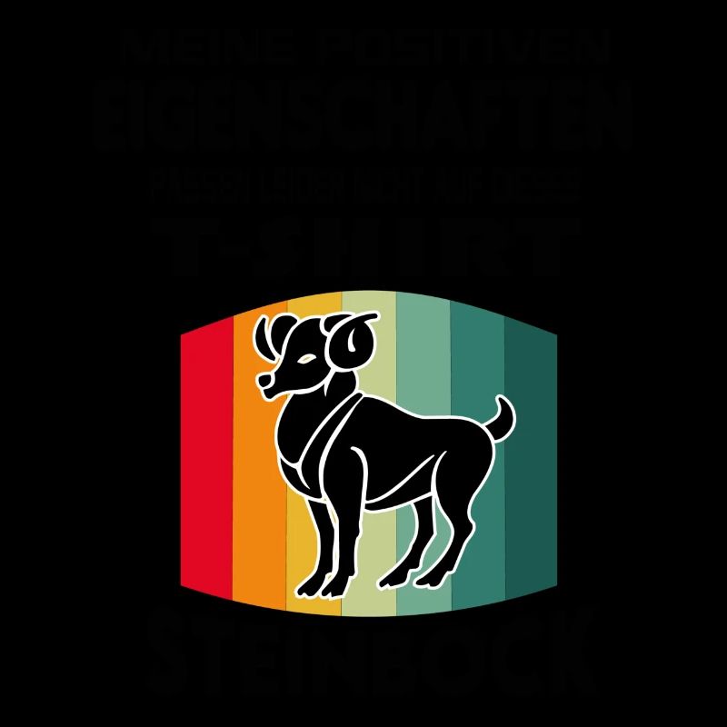 Geburtstag Sternzeichen Retro Steinbock