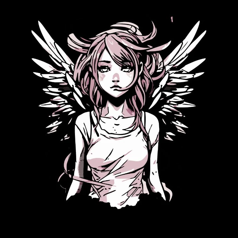 Fille ange moderne