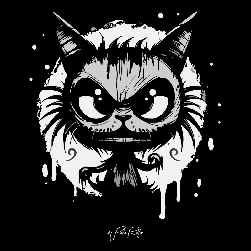 Chat d’horreur de dessin animé de l’enfer