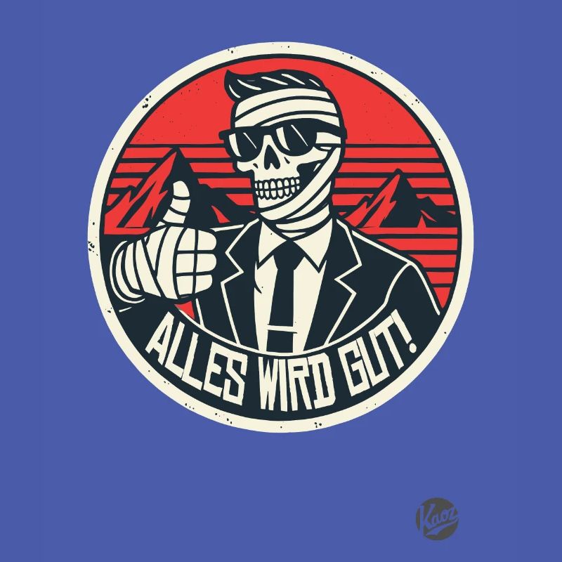 Thumbs Up Skeleton Mummy: Everything Will Be Fine