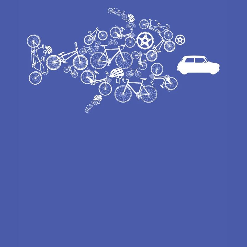 Electromobility, bicycle eats car