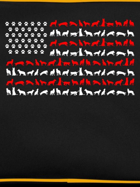 German Shepherd US FLAG