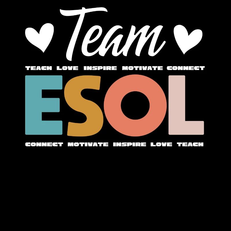 ESOL Teacher Crew Squad Rainbow Back Zur Schule