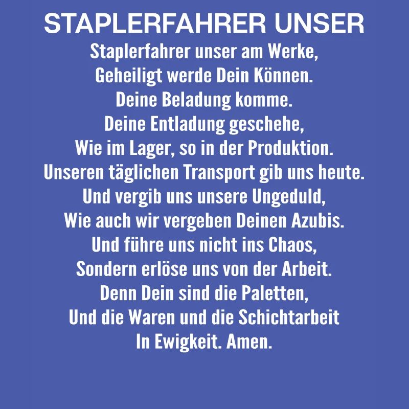 Staplerfahrer Gabelstaplerfahrer Forklift Operator