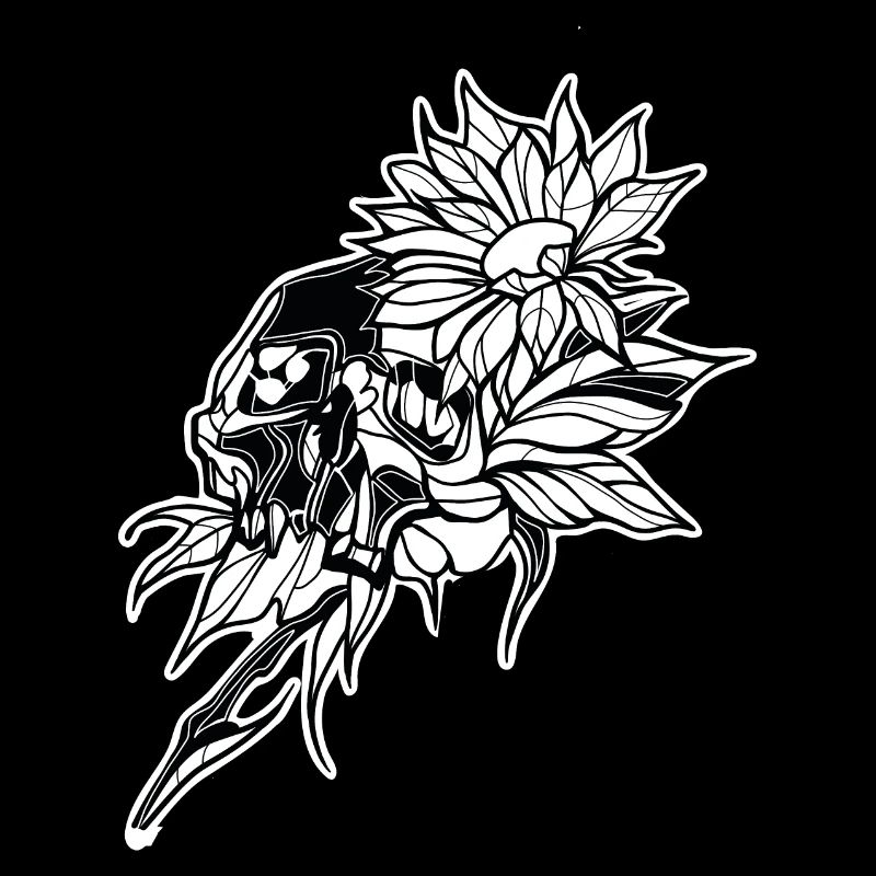 Crâne // Fleur // Illustration