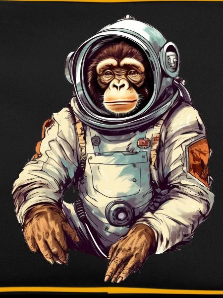 Space Monkey Retro Drawing