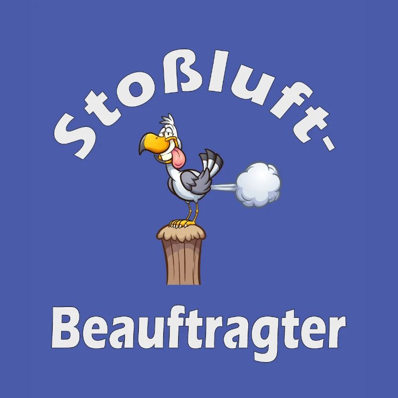 Stoßluft-Beauftragter lustig fun Möwe maritim
