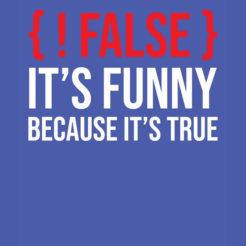 Programming Saying Slogan False It's Funny Because