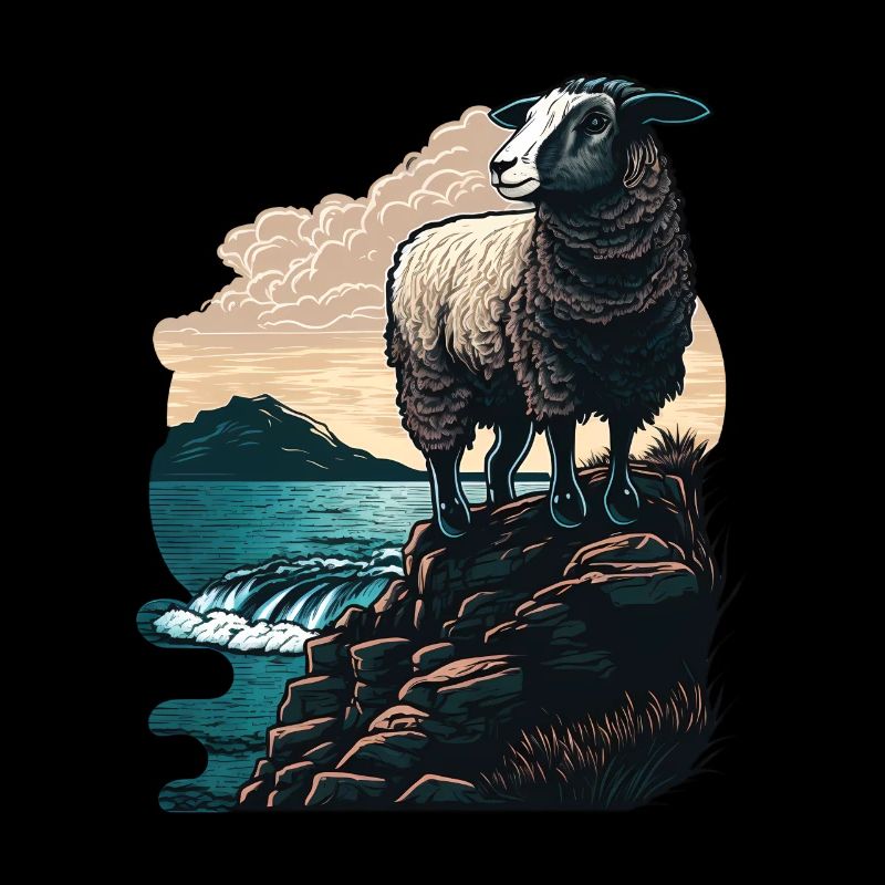 Coastal Sheep - Funny Design For