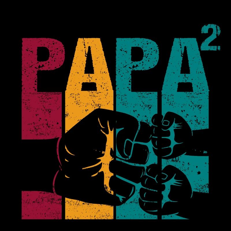 Papa Vater von 2 Kinder Zwillinge Söhnen Mädchen