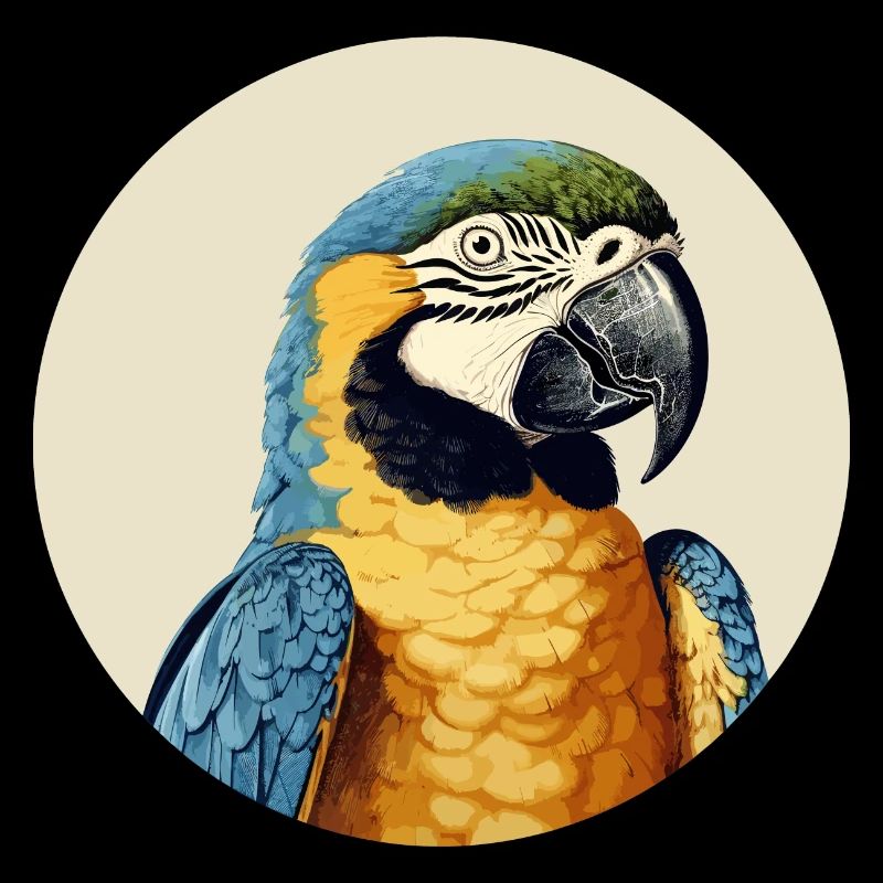 Ara bleu-or