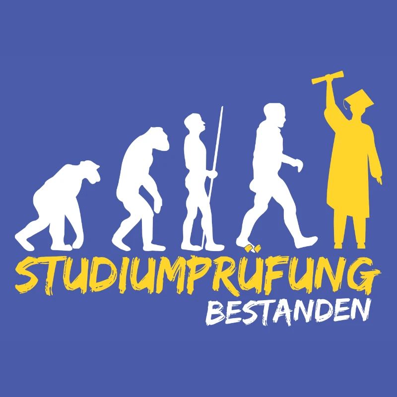 Studium Prüfung bestanden Evolution Student witzig