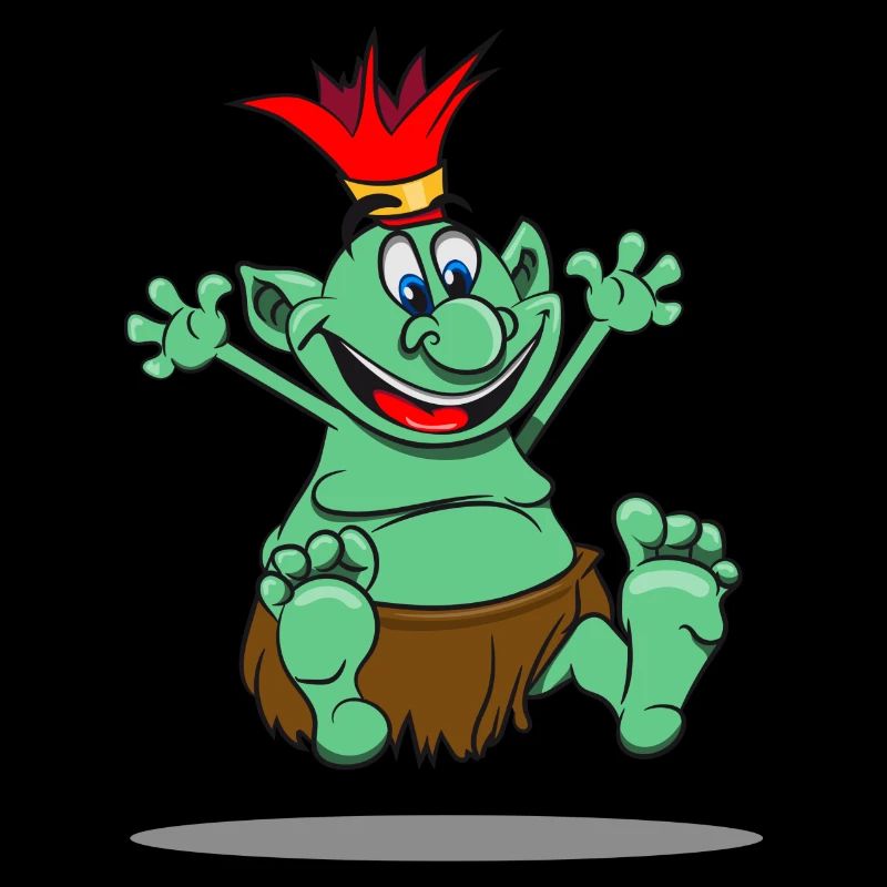 troll drôle de bande dessinée joie spitzohr maerchen forest