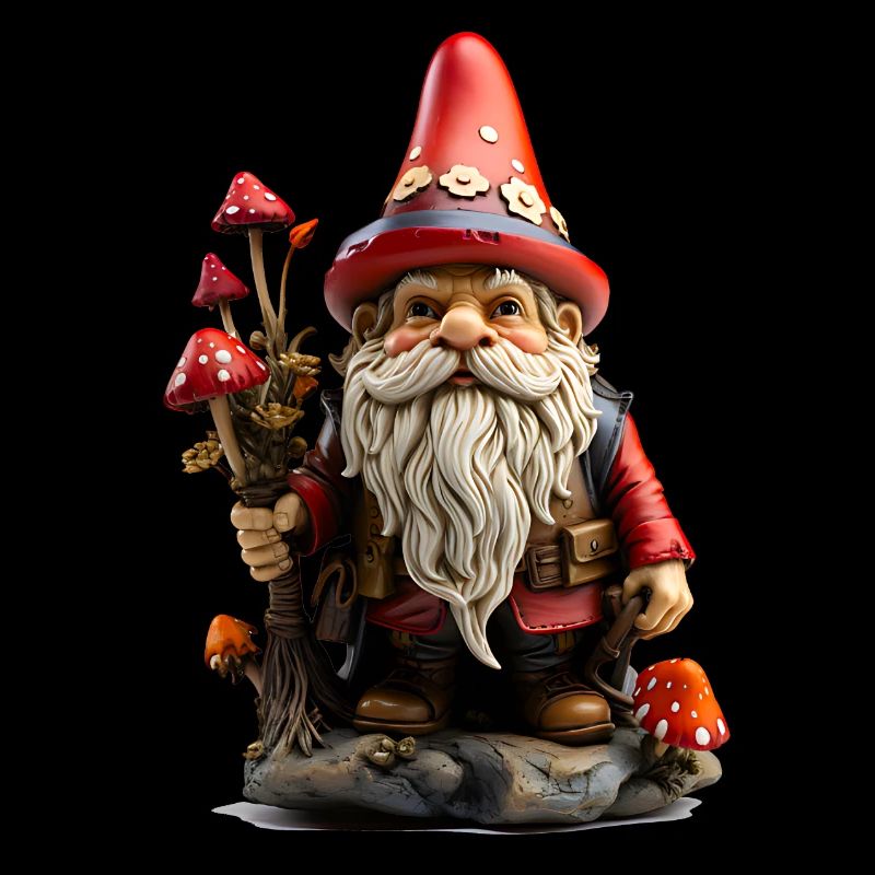 Garden gnome with red cap